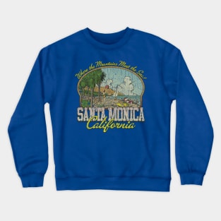 Santa Monica Where the Mountains Meet the Sea 1962 Crewneck Sweatshirt